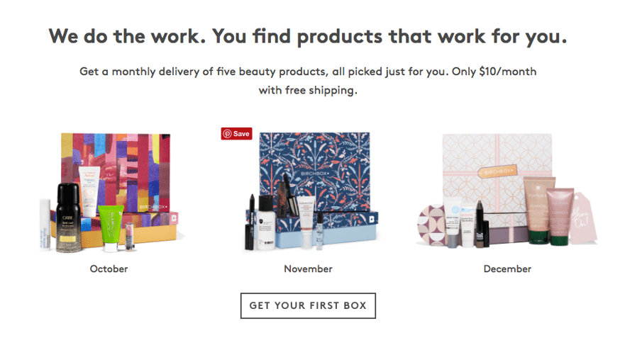 Birchbox CTA