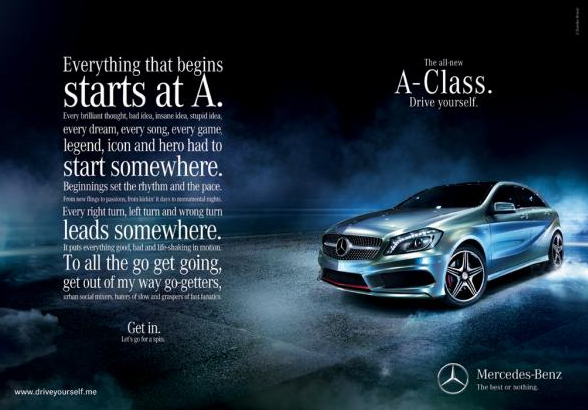 Mercedes-Benz effective copywriting