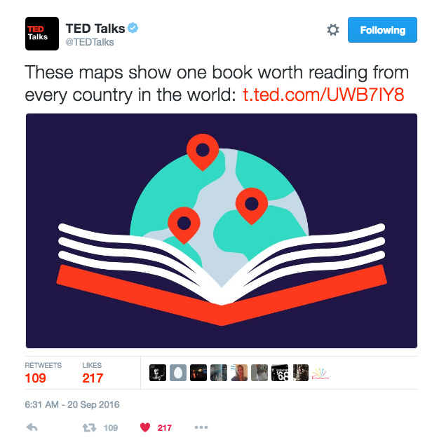 Ted Talks Tweet example