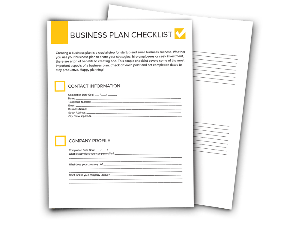 Business Plan Checklist