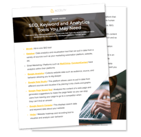 SEO Keyword and analytics Tools Offer Mockup