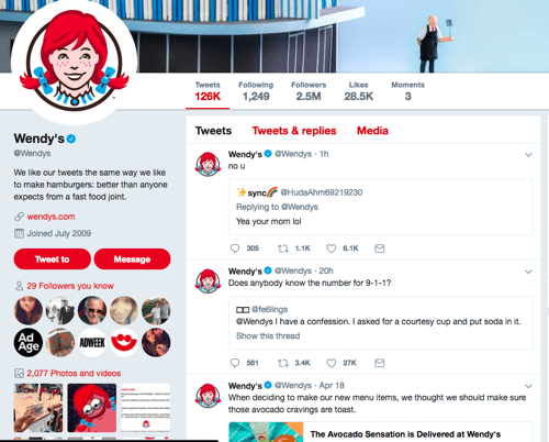 Wendy's Twitter