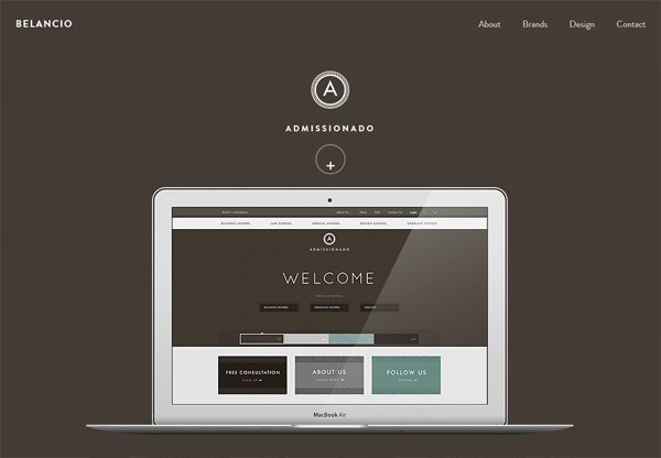 simple portfolio website design inspiration